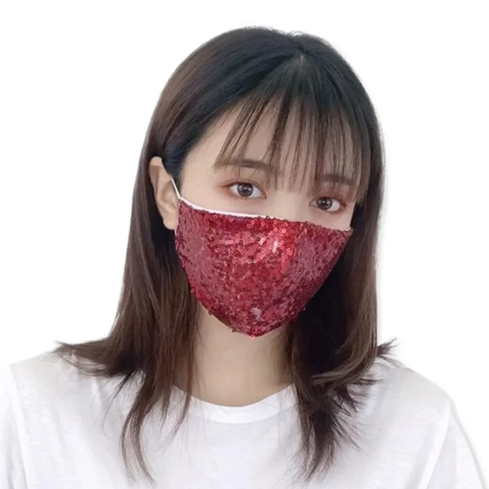 🆕Luxury Red Sequin Face Mask